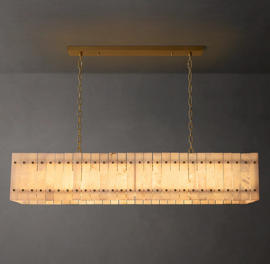 Murano Alabaster Linear Chandelier 54"