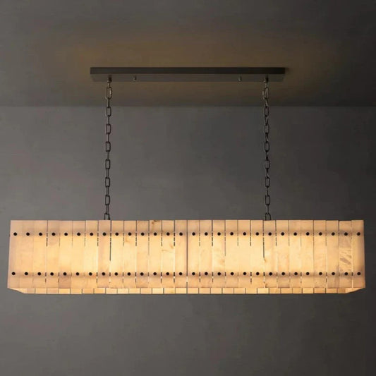 Murano Alabaster Linear Chandelier 54"