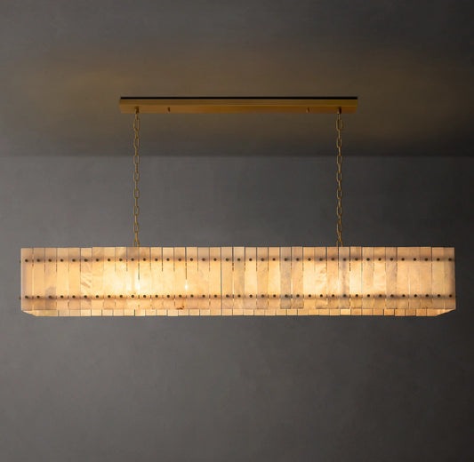 Murano Alabaster Linear Chandelier 72"