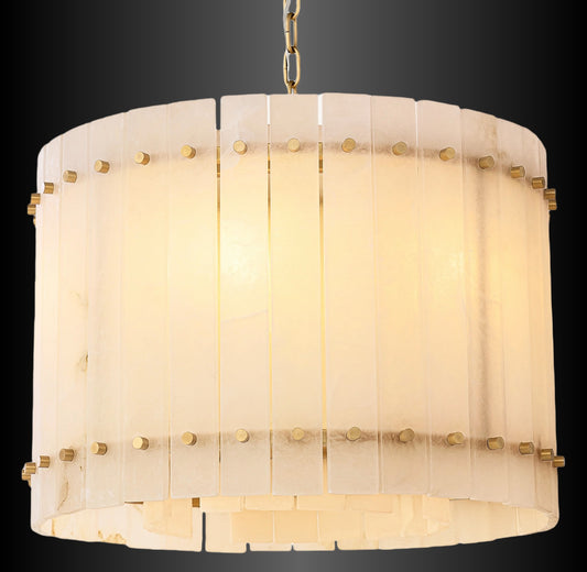 Murano Alabaster Round Chandelier 22"