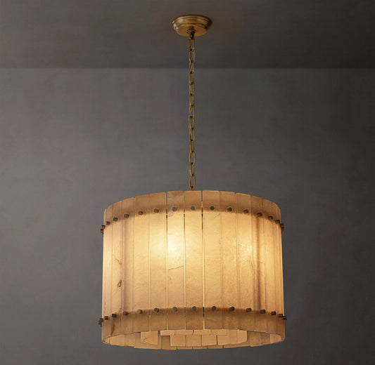 Murano Alabaster Round Chandelier 22"