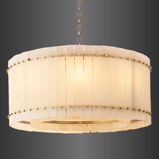 Murano Alabaster Round Chandelier 37"