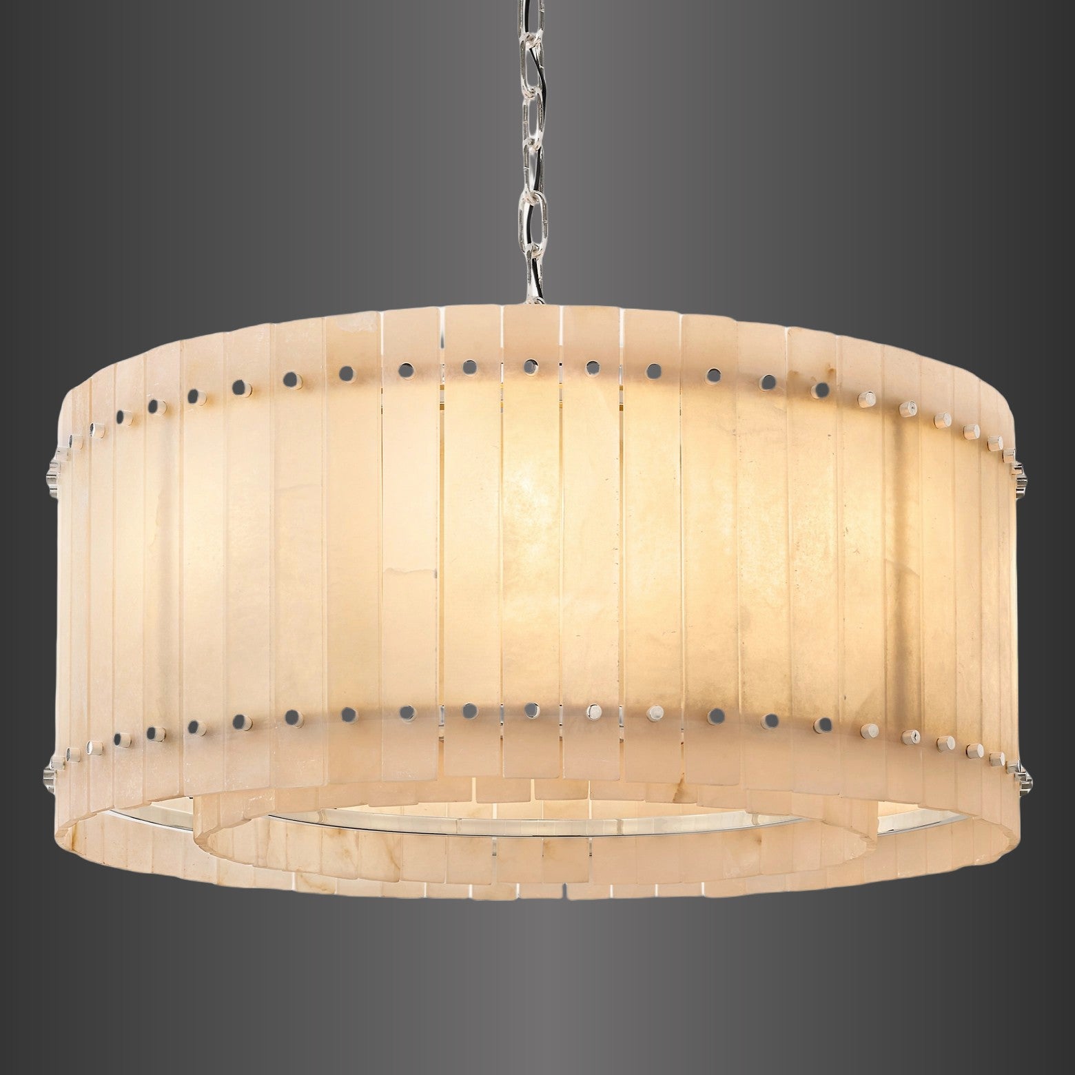 Murano Alabaster Round Chandelier 37"