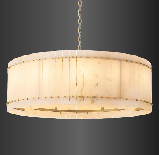 Murano Alabaster Round Chandelier 48"