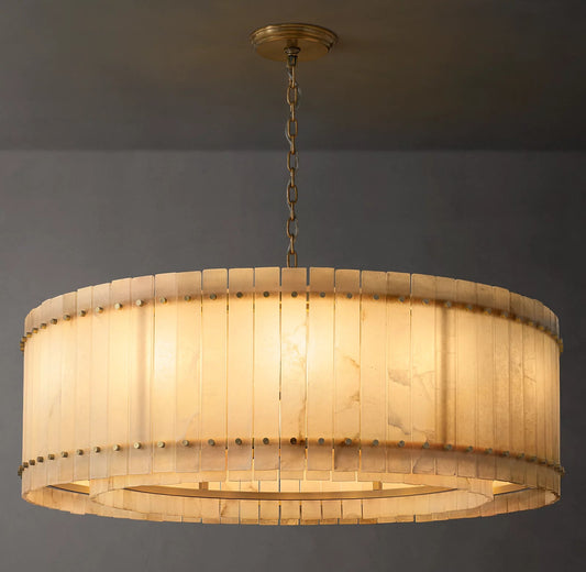 Murano Alabaster Round Chandelier 48"