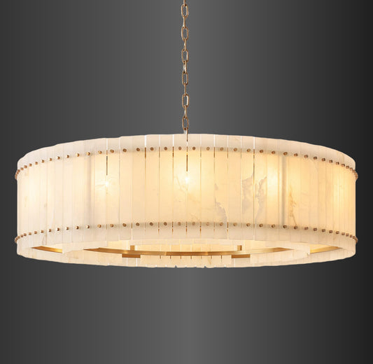 Murano Alabaster Round Chandelier 60"