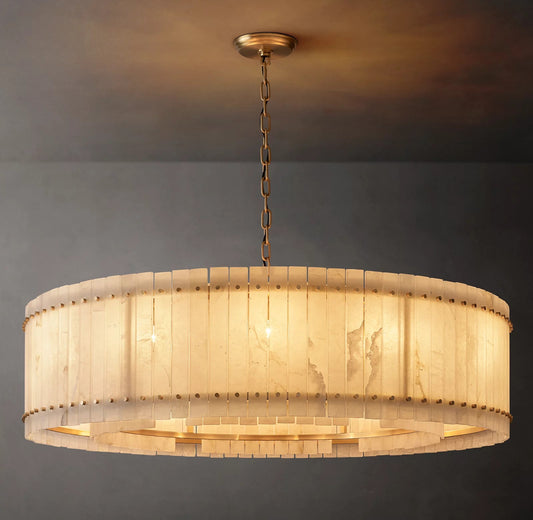 Murano Alabaster Round Chandelier 60"