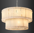 Load image into Gallery viewer, Murano Alabaster Round Tiered Chandelier 48"
