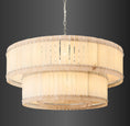 Load image into Gallery viewer, Murano Alabaster Round Tiered Chandelier 60"
