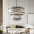 Load image into Gallery viewer, Murano Two-Tier Round Chandelier 22"
