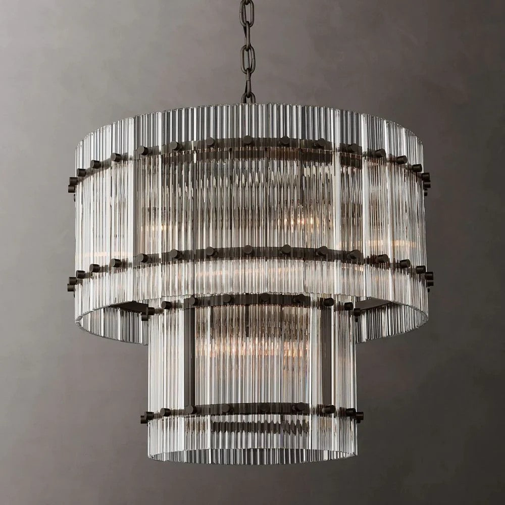 Murano Two-Tier Round Chandelier 22"