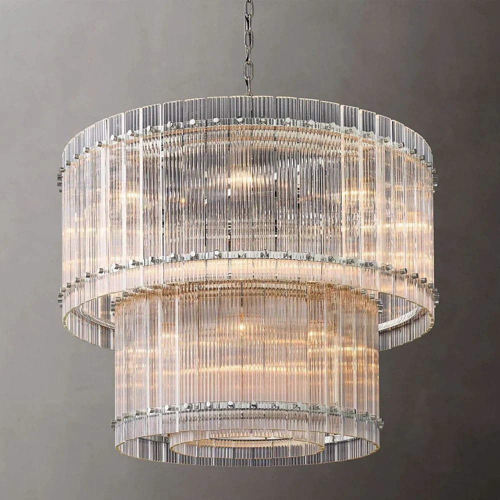Murano Two-Tier Round Chandelier 22"