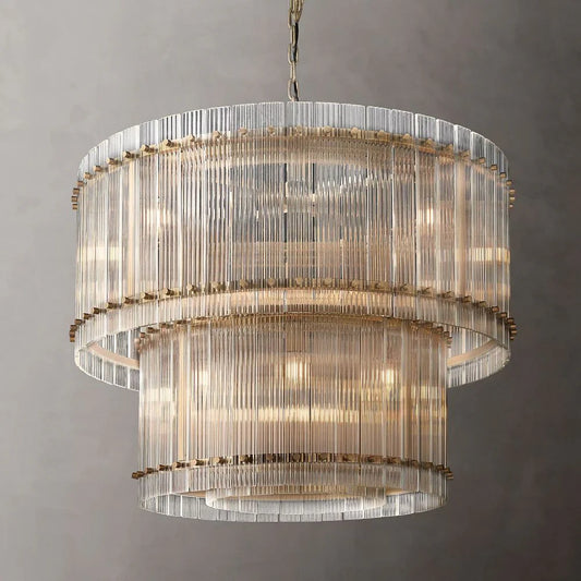 Murano Two-Tier Round Chandelier 37"