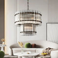 Load image into Gallery viewer, Murano Two-Tier Round Chandelier 37"
