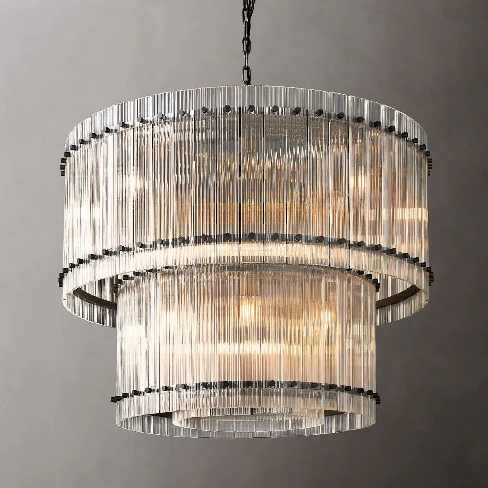Murano Two-Tier Round Chandelier 37"