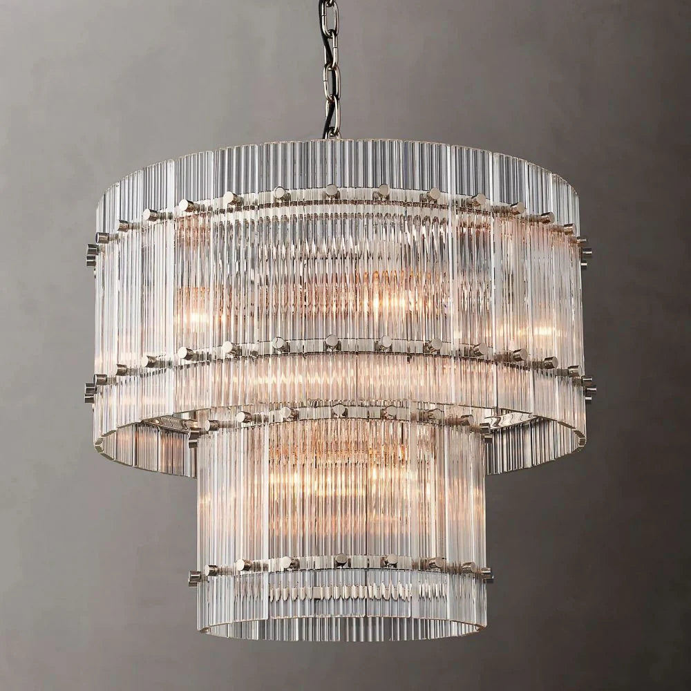 Murano Two-Tier Round Chandelier 37"