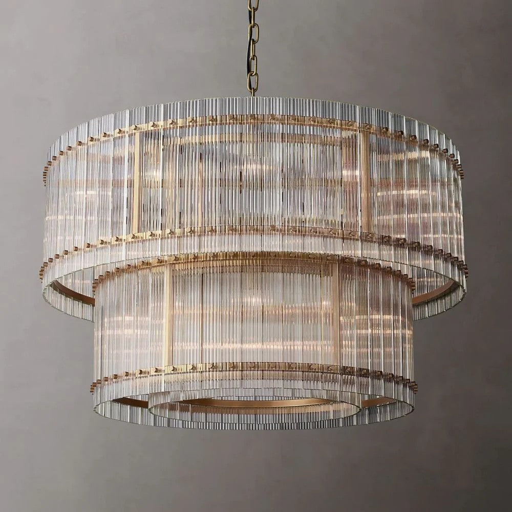 Murano Two-Tier Round Chandelier 48"