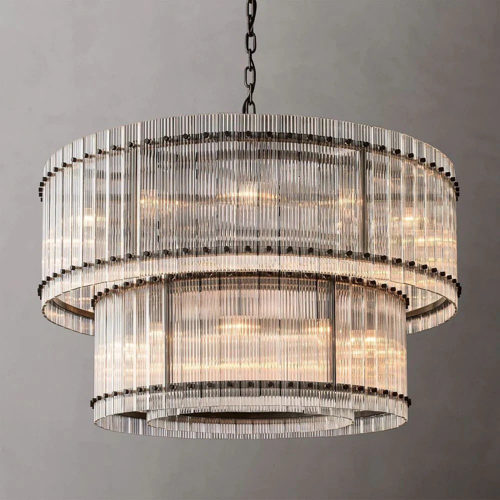 Murano Two-Tier Round Chandelier 48"