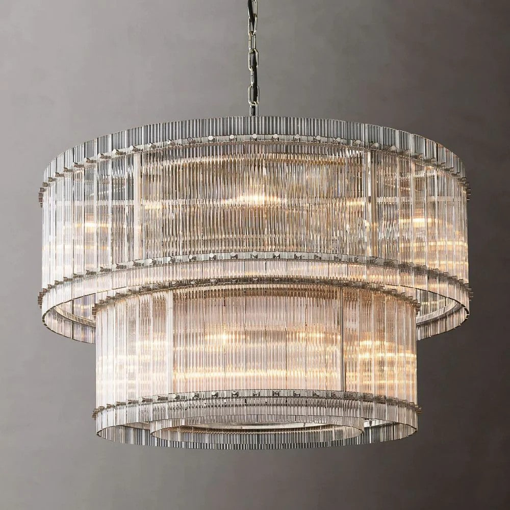 Murano Two-Tier Round Chandelier 48"