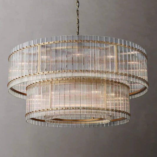 Murano Two-Tier Round Chandelier 60"