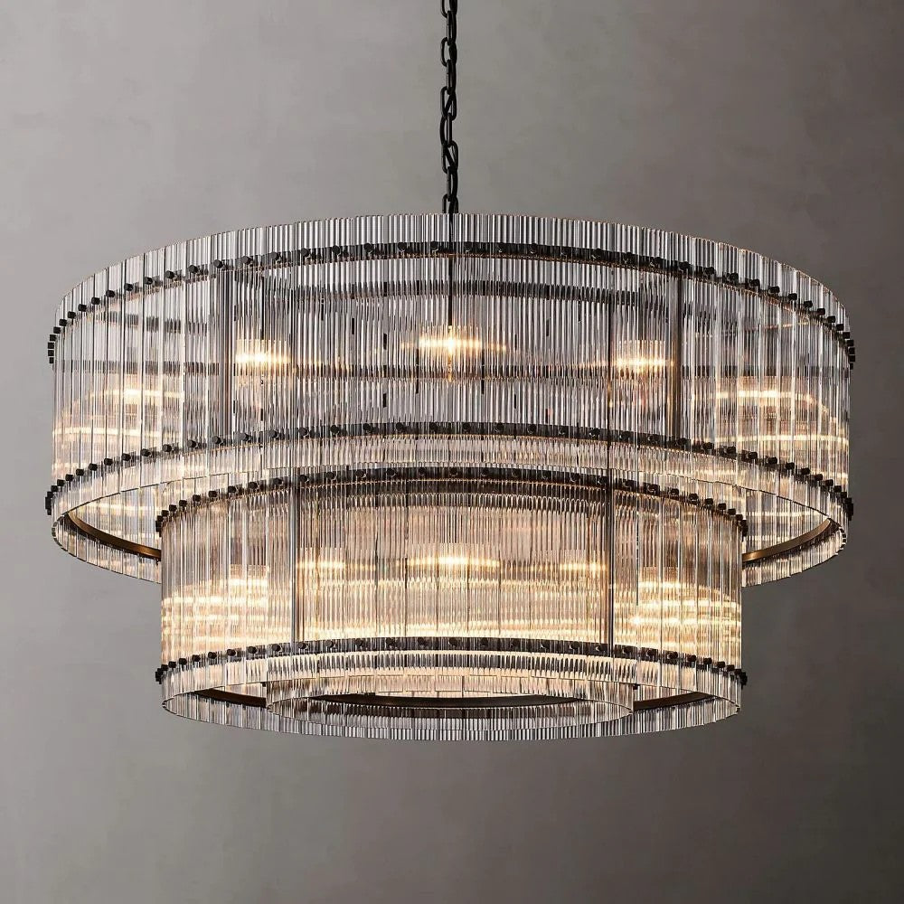 Murano Two-Tier Round Chandelier 60"