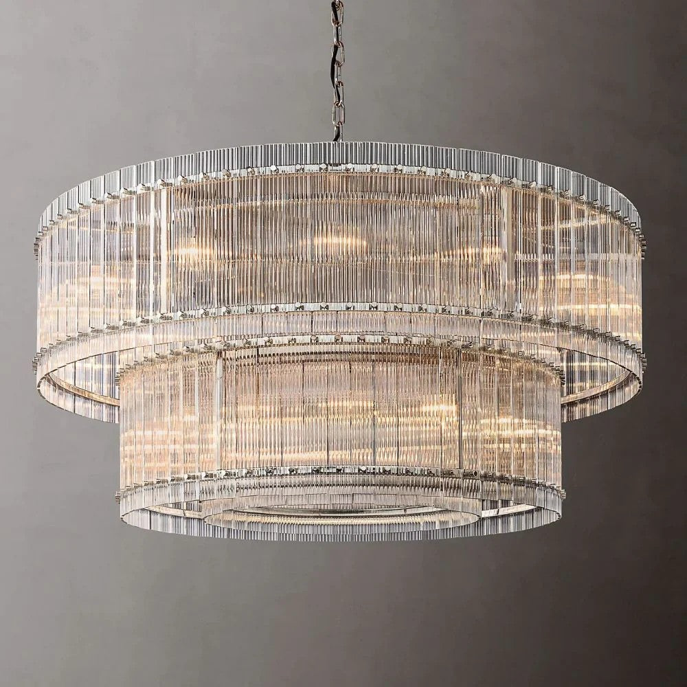 Murano Two-Tier Round Chandelier 60"