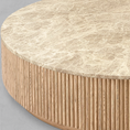 Load image into Gallery viewer, Holland Oak Wood & Stone Round Coffee Table

