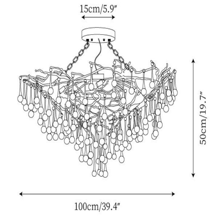 Orata Brass Chandelier