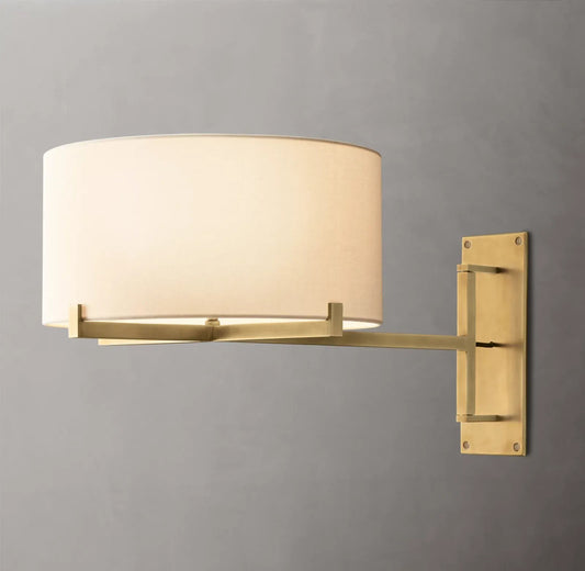 Pailloux Drum Shade Swing-Arm Sconce