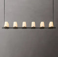 Load image into Gallery viewer, Pailloux Fabric Shade Linear Chandelier 60"

