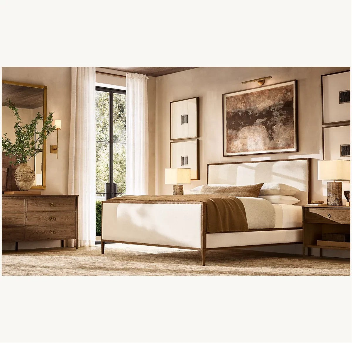 Pailloux Fabric Shade Torch Sconce