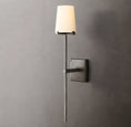 Load image into Gallery viewer, Pailloux Fabric Shade Torch Sconce
