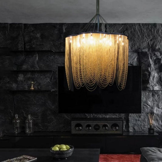 Post-Modern Aluminum Flower Chandelier