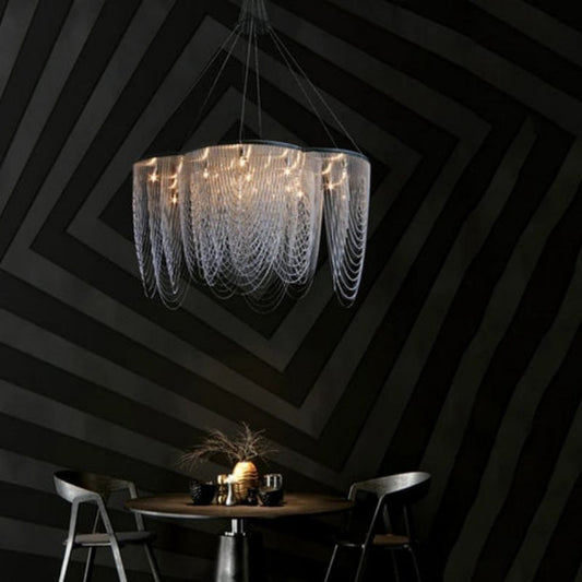 Post-Modern Aluminum Flower Chandelier
