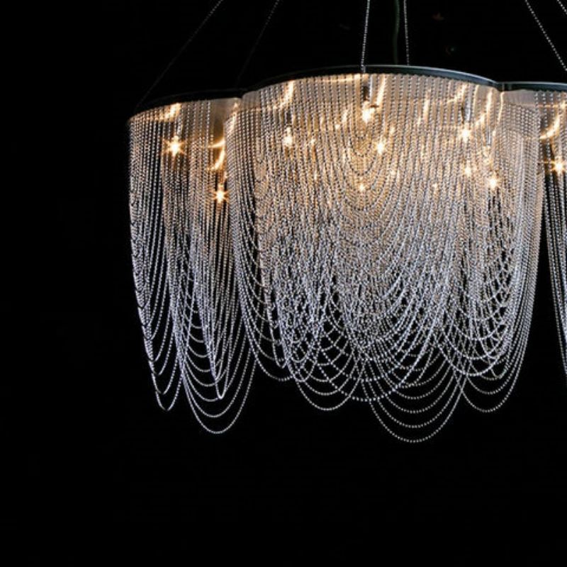 Post-Modern Aluminum Flower Chandelier