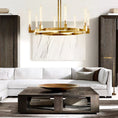 Load image into Gallery viewer, Cannele Glass Round Chandelier 72"
