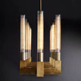 Load image into Gallery viewer, Cannele Glass Linear Dining Room Chandelier 67"
