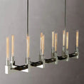 Load image into Gallery viewer, Cannele Glass Linear Dining Room Chandelier 67"
