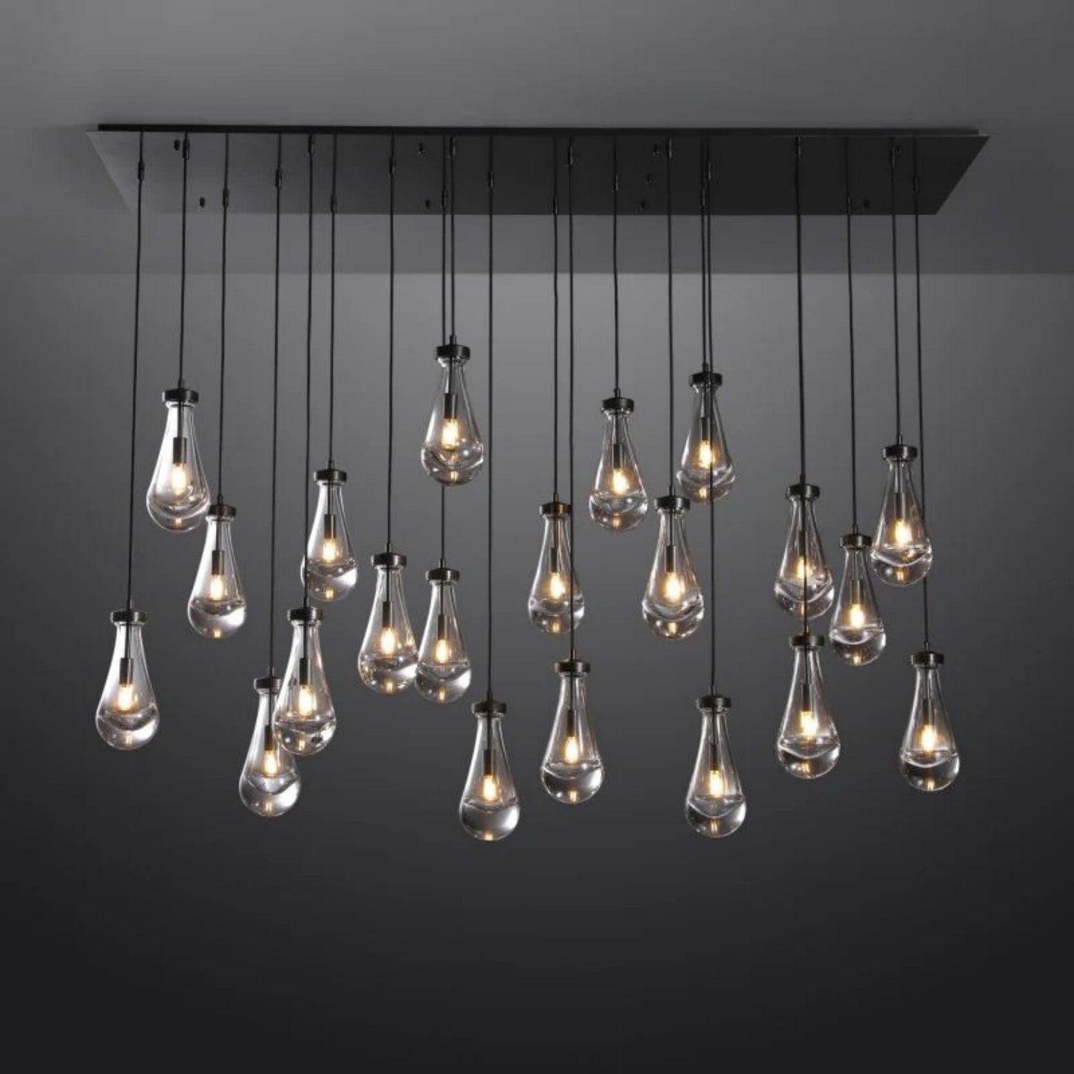 Raindrop Rectangular Chandelier 72