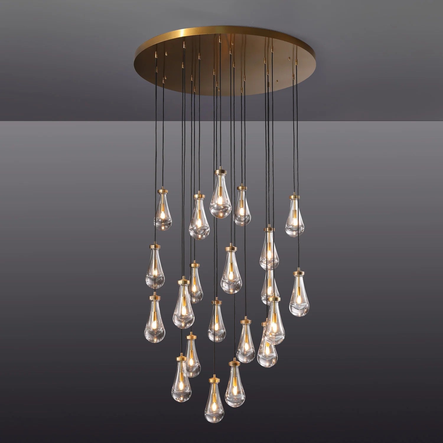 Raindrop Round Chandelier 47''