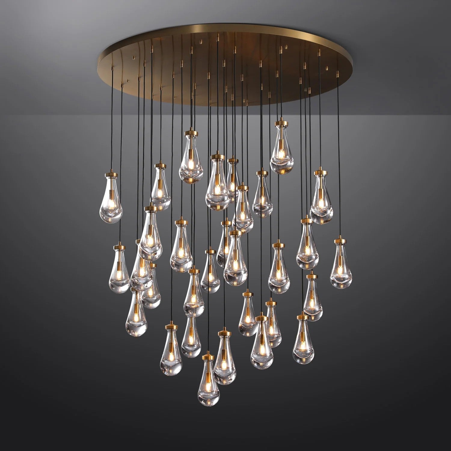 Raindrop Round Chandelier 60''