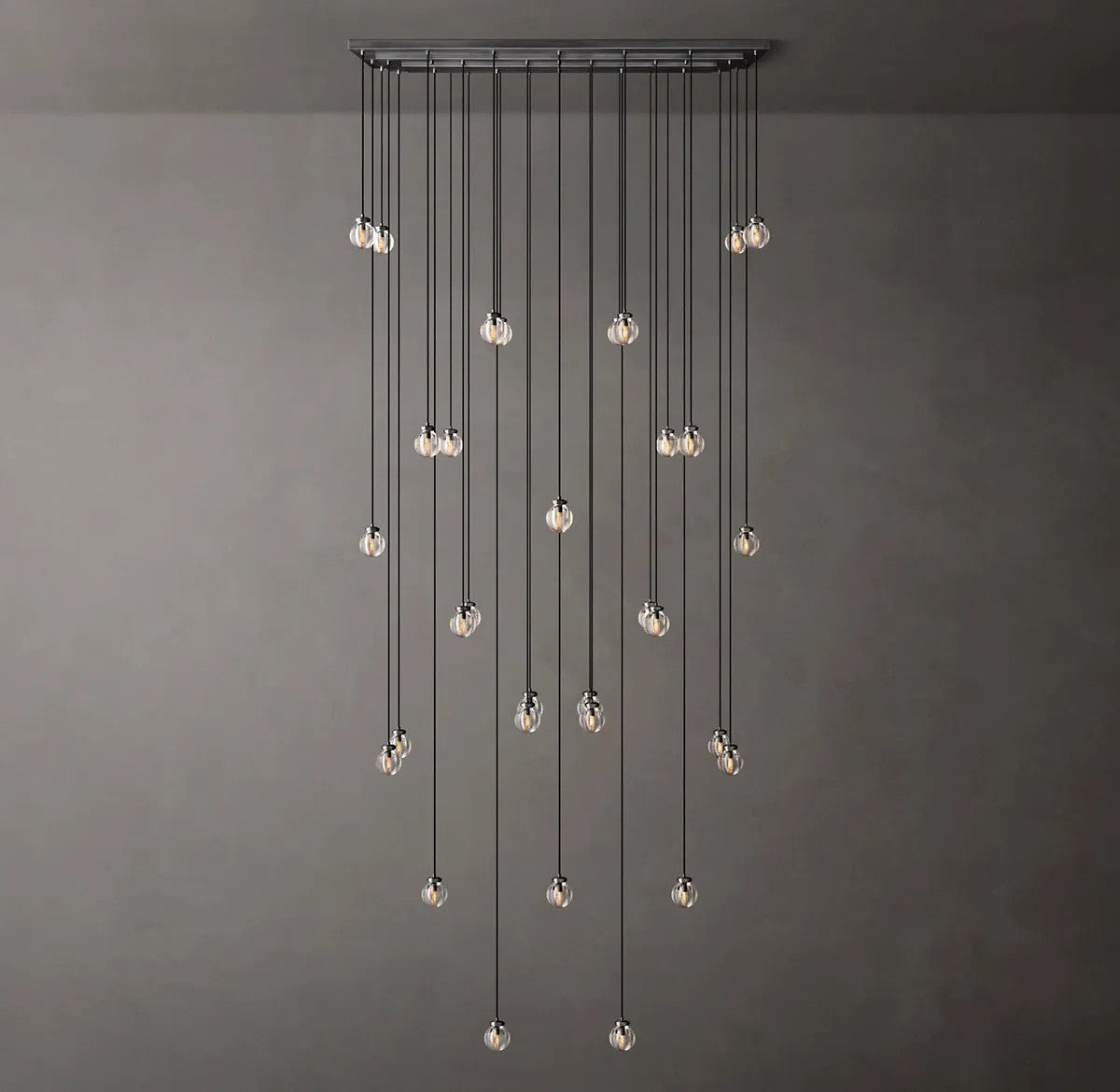 Rose Pearl Rectangular Chandelier 72"