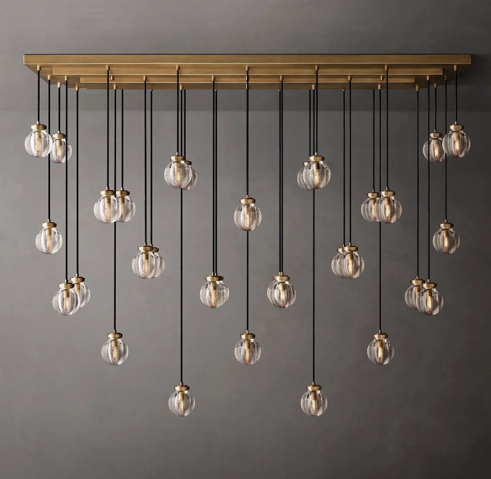Rose Pearl Rectangular Chandelier 72"