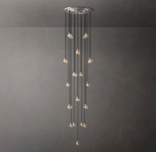 Rose Pearl Round Chandelier 38"