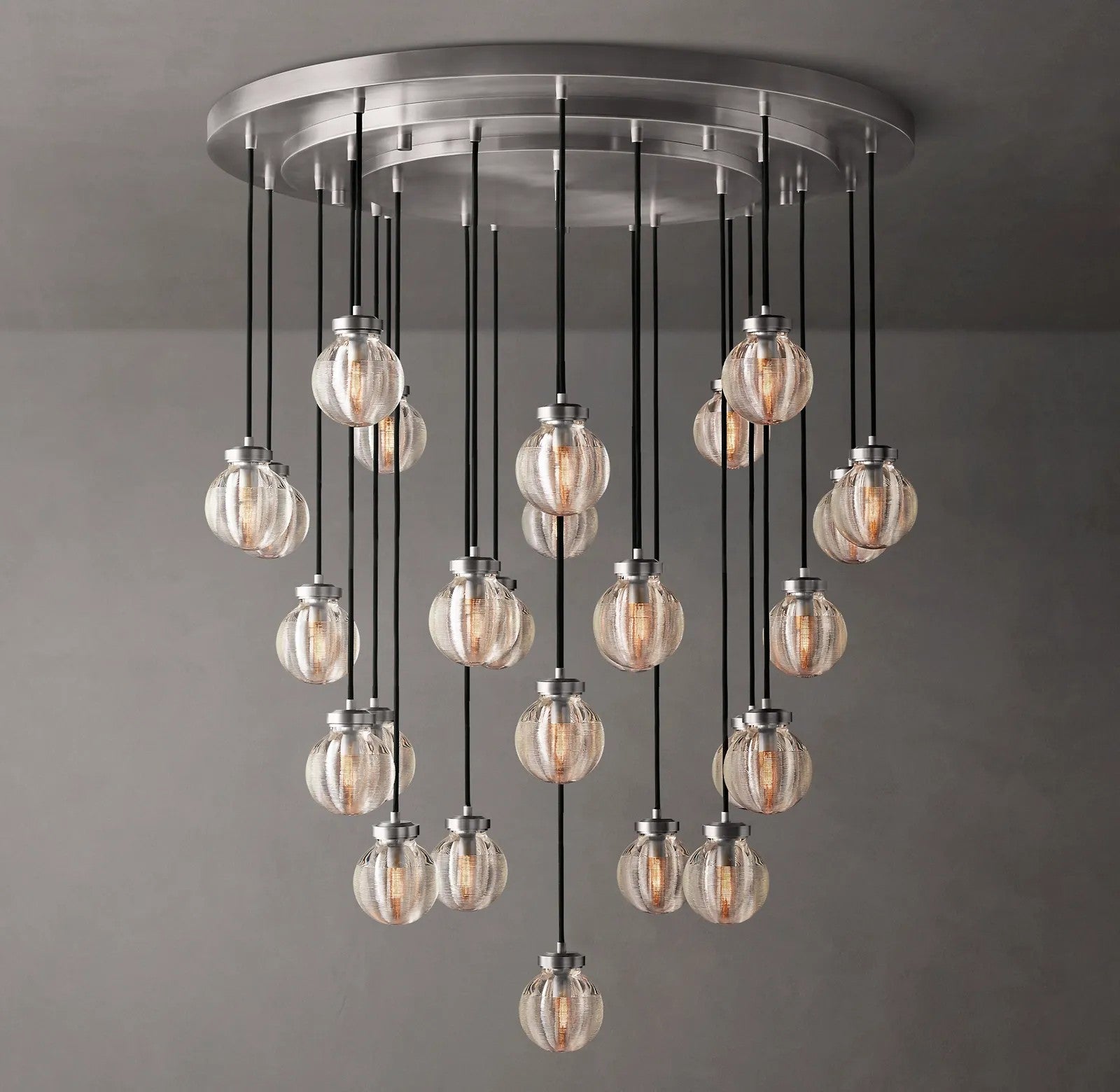 Rose Pearl Round Chandelier 38"