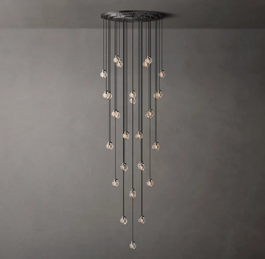 Rose Pearl Round Chandelier 48"