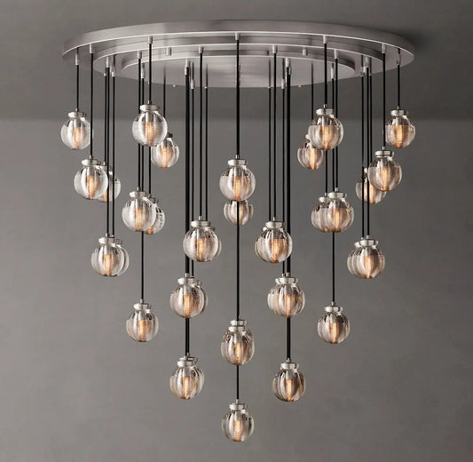 Rose Pearl Round Chandelier 48"
