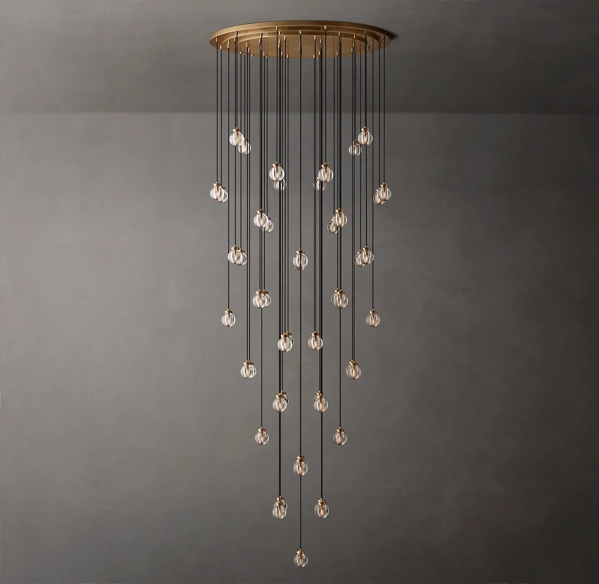 Rose Pearl Round Chandelier 60"