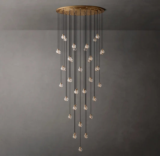 Rose Pearl Round Chandelier 60"