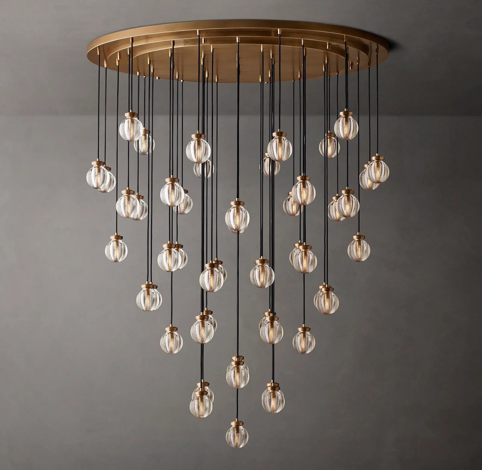 Rose Pearl Round Chandelier 60"